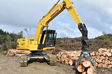 Komatsu unit has power, stability, reach and height
